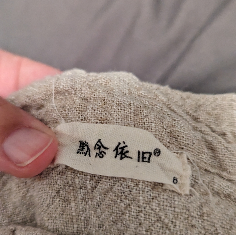 Asian style long sleeve shirt